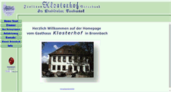 Desktop Screenshot of gasthaus-klosterhof.de